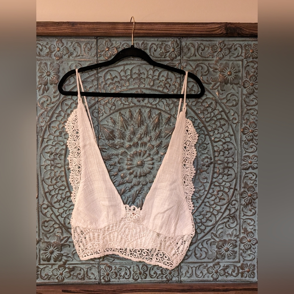 Free People Lace Crop Top Size L